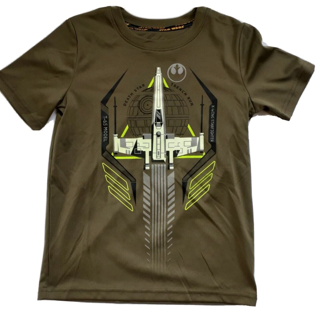Star Wars Boys T-Shirt Green Short Sleeve Size 7